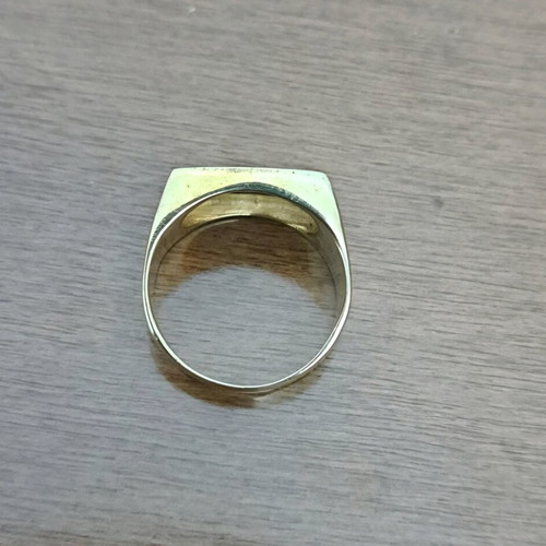 Chevalier ring silver 925 with 14K gold element like new, minimal