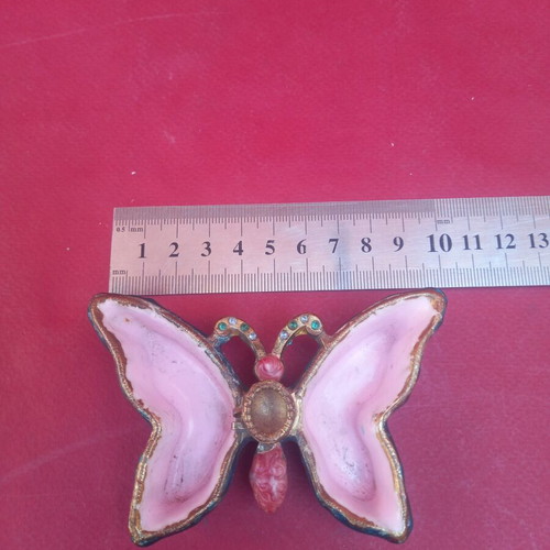 Brass butterfly with enamel