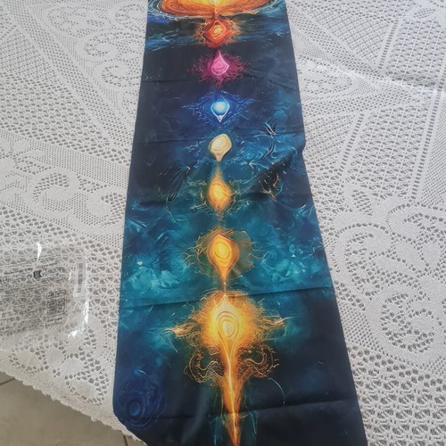 Canvas landscape large fabric, new, approx. 1.40×25m