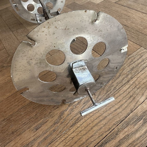 Small rotisserie spit used with corrosion, 45 cm