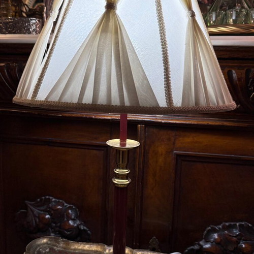 Vintage Regency lamp used, bronze base, elegant design