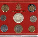  Vaticano Coin Set 2001 BU Folder ANNO XXIII - MMI