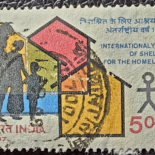 India 1987 International Year of Shelter stamp set