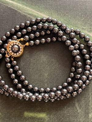 Βιντάζ διπλό κολιέ με αιματίτη καινούργιο, custom jewellery