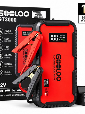 GOOLOO GT3000 εκκινητής μπαταρίας 12V 3000A και Power Bank