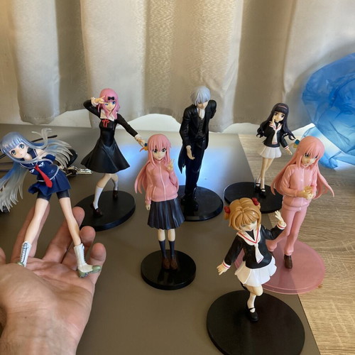 Anime figures set with Iona, Chika Fujiwara, Bocchi, Tomoyo Daidouji, Sakura Kinomoto
