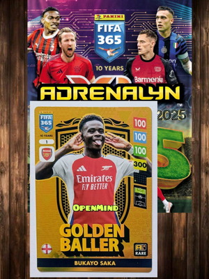 Κάρτα Golden Baller Νο1 Bukayo Saka Fifa 365 2025 Andrenalyn XL νέα