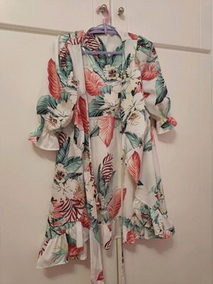 Be You white dress like new with adjustable bow
