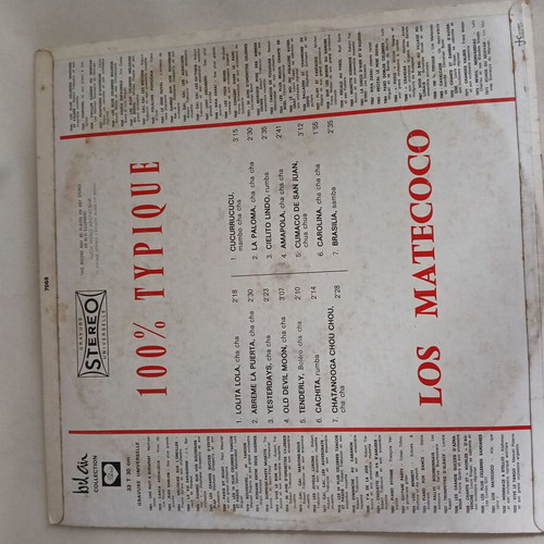 Los Matecoco vinyl record used