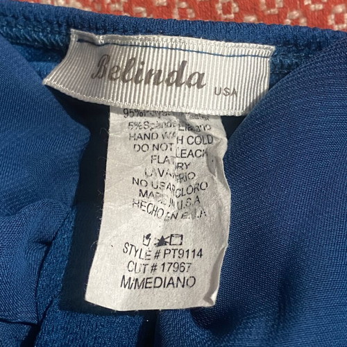 Strapless blouse, blue, size M