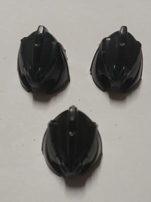 Playmobil helmets set of 3 used, blue and black