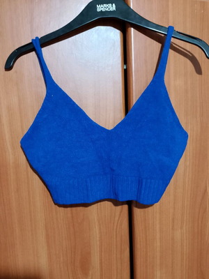 Crop top μπλε σαν καινούργιο, μέγεθος M