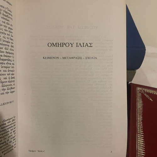 Homer Iliad 1 & 2, two-volume edition, Papyrus
