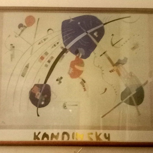 Kandinsky Copy Modern Painting With Glass And Frame