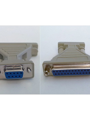 Serial adapter 9-Pin female to parallel 25-Pin female used