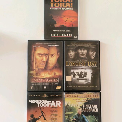 DVD pack of 5 special edition like new, action with subtitles
