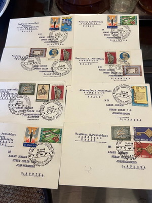 Olympic Airways 1968 envelopes like new, set of 8