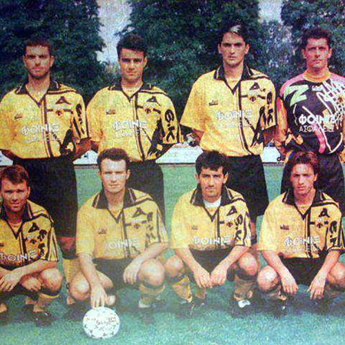 AEK Basic 1993 - 1994 goalkeeper shorts used, size XL