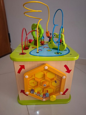 Hape Totally Amazing wooden activity cube Country Critters
