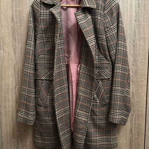 H&M checked coat like new, size 38