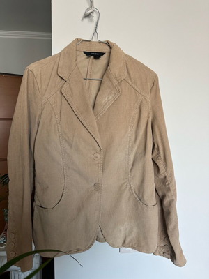 Corduroy women's beige Zara autumn jacket size L
