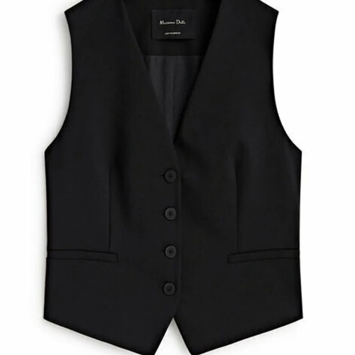 Massimo Dutti vest new, black, size Medium