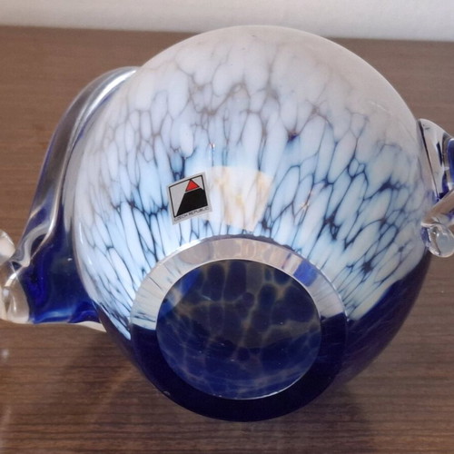 Crystal Art Glass elephant like new, size 16x12, dark purple