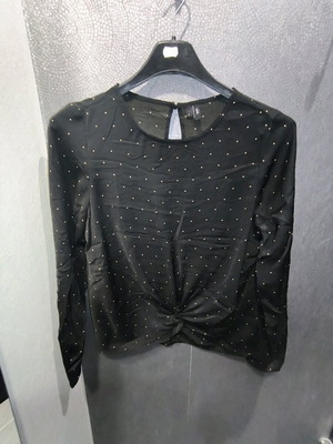Black polka dot blouse Vero Moda like new, size Small