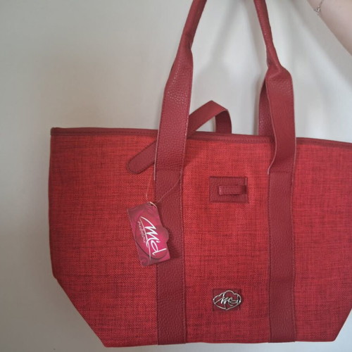 Modissimo red summer handbag new, canvas