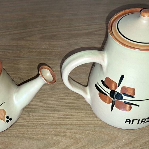 Agiassos ceramics used, set of 4 pieces