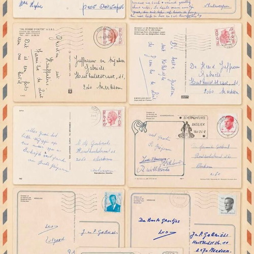 Vintage postcard set of 15, Belgium coastal and city views