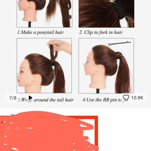 Synthetic long ponytail new
