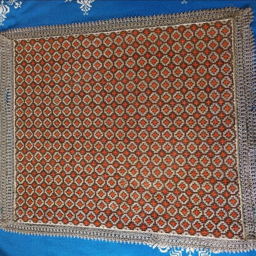 Cross-stitch embroidery used 80x64 cm