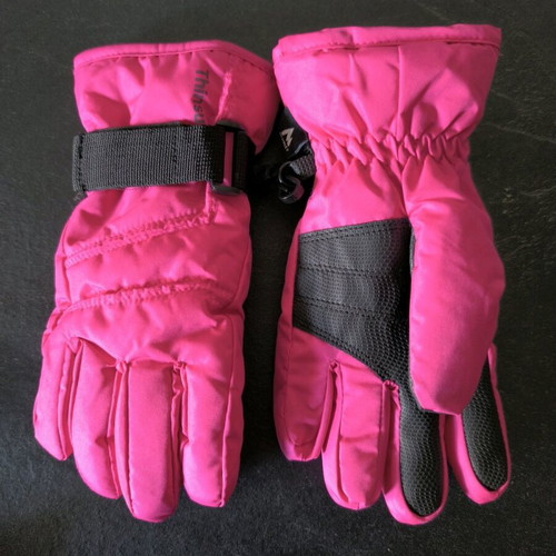 Mc Kinley kids snow ski gloves pink like new, size 3 (6 years)