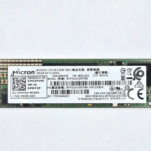 Micron 1100 256GB M.2 SATA SSD like new