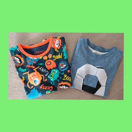 Losan and H&M short-sleeve shirts used, size 98 cm