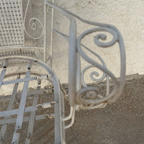 Fer Forge metal garden armchairs, set of 4