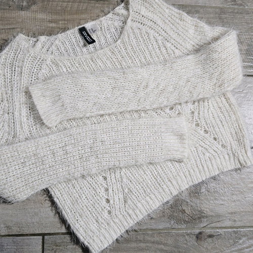 Divided knitted top by H&M like new, soft, ecru color