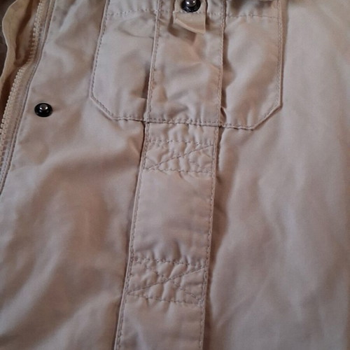 S.Oliver long jacket like new, beige with fur collar and belt