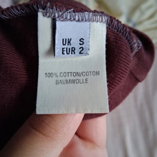 Vintage crop top 100% cotton like new, brown, sizes L and XL