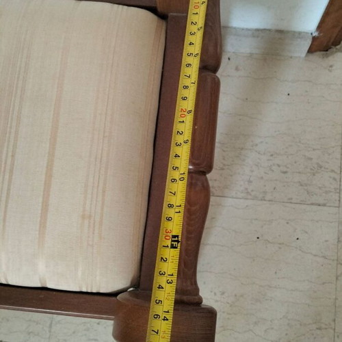 Retro Wooden Bench Stool like new with Arms