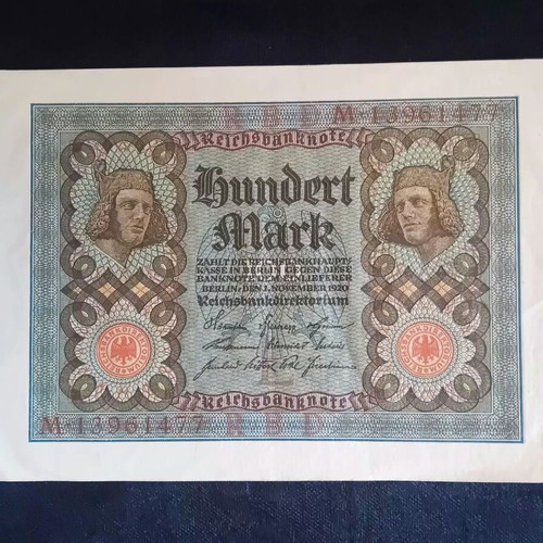 German 100 Mark banknote 1920, like new