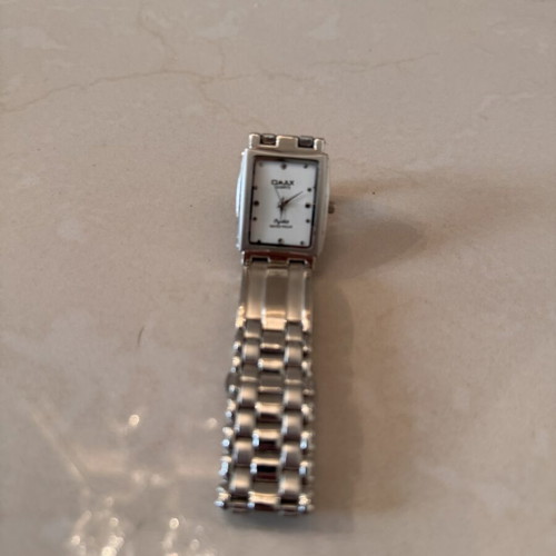 QMax watch used, water resistant, stainless steel, unisex, silver