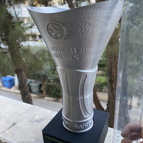 Euroleague 2024 Trophy Panathinaikos 3D Printed Hand Painted