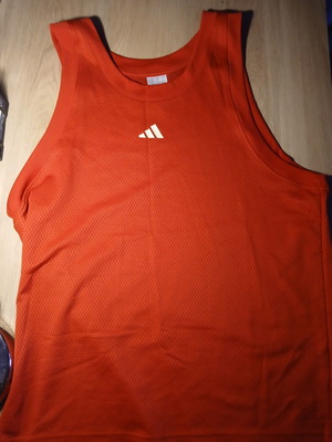 Adidas workout shirt, red, size S