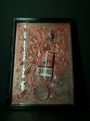 Mixed-media έργο Red Agave με μπουκάλι Tequila Cazadores σαν καινούργιο