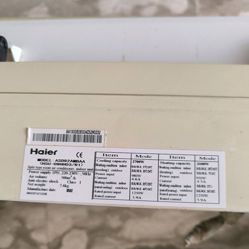Haier air conditioners used, 2 units, 9,000 BTU, not working