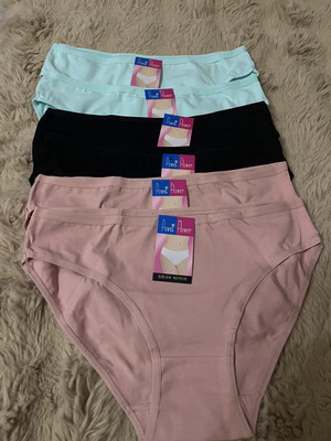 Women's cotton underwear set S/M new, black and pink