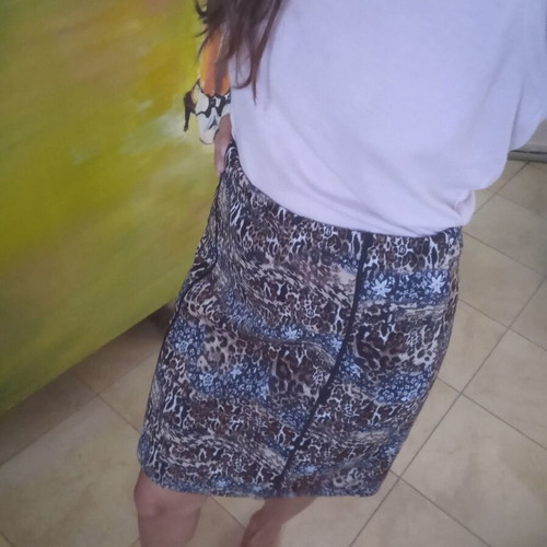 Animal print skirt size S like new, brown