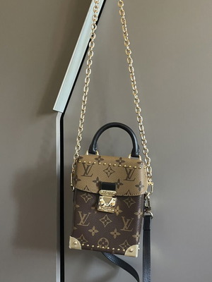 Louis Vuitton Monogram Camera Box χιαστί τσάντα σαν καινούργιο, μπεζ και καφέ